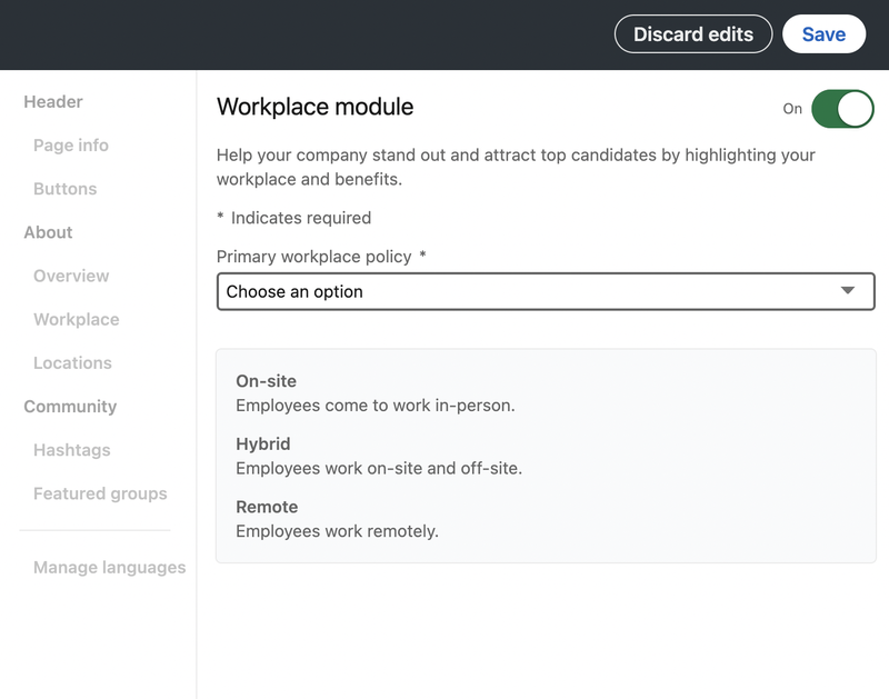 Uno screenshot di LinkedIn