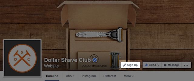 Pulsante CTA di Facebook