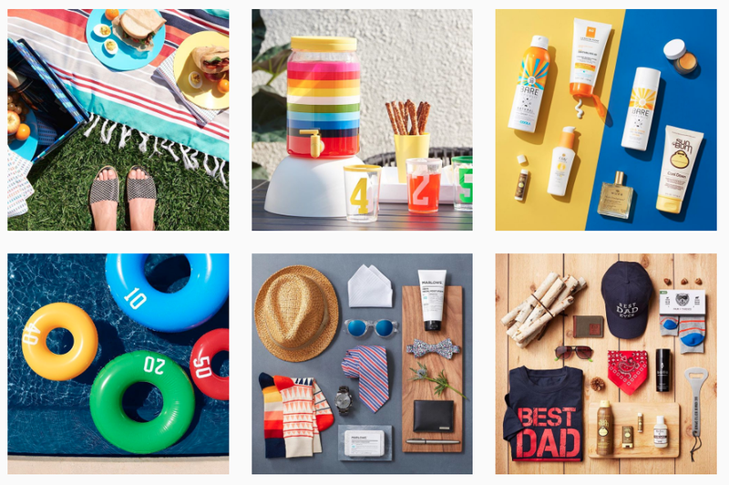 esempio di feed instagram in stile target