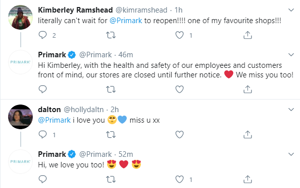 Exemple de relació amb el client de Primark