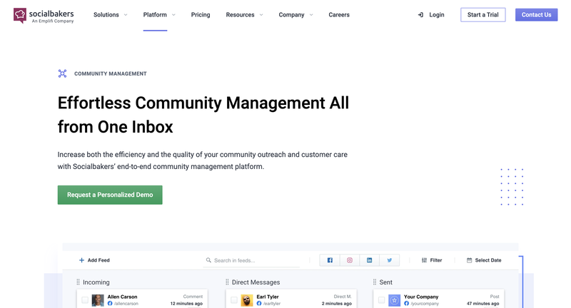 Ένα στιγμιότυπο οθόνης του Social Bakers