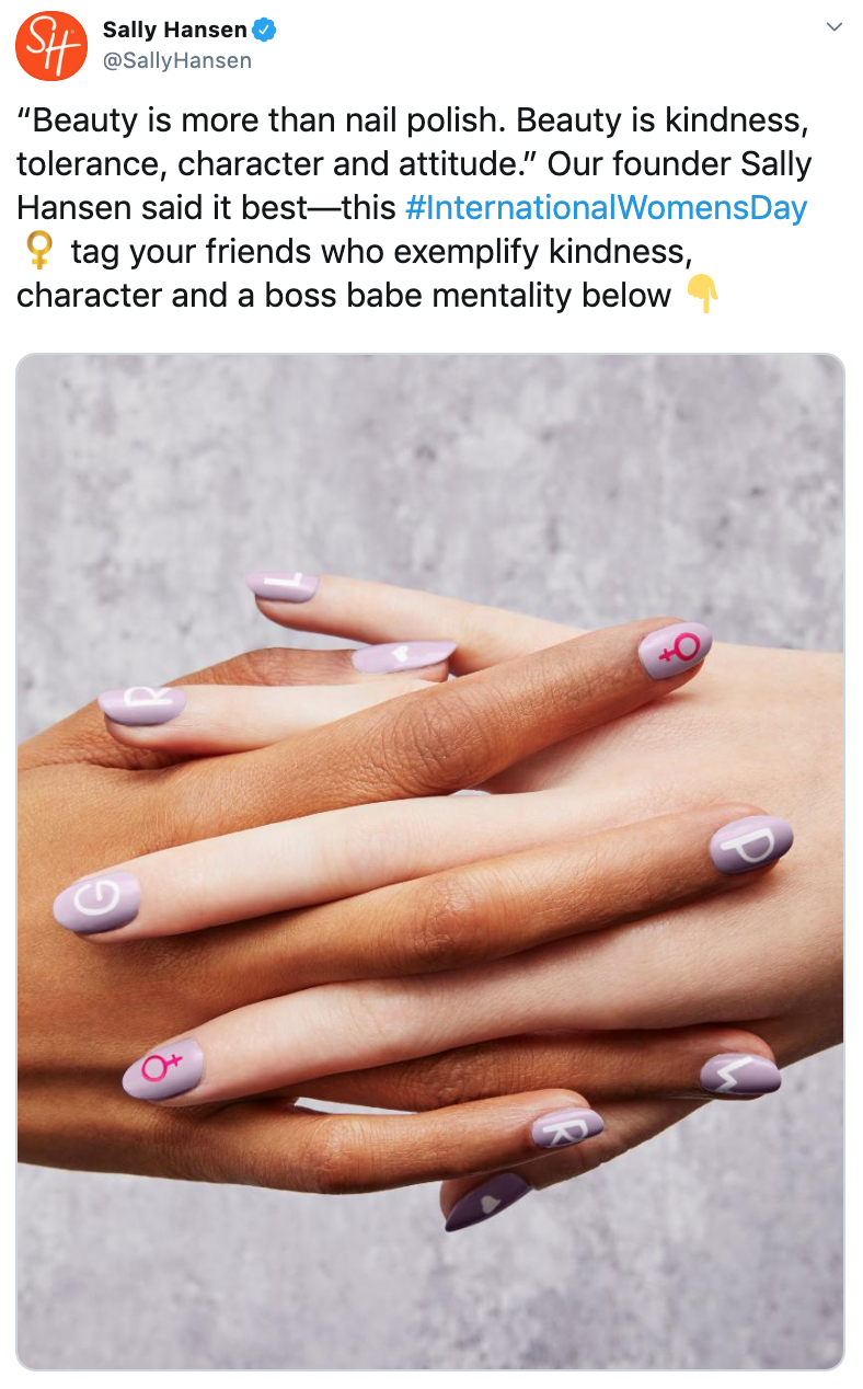 co pípání - sdílejte sociální svátky jako sally hansen