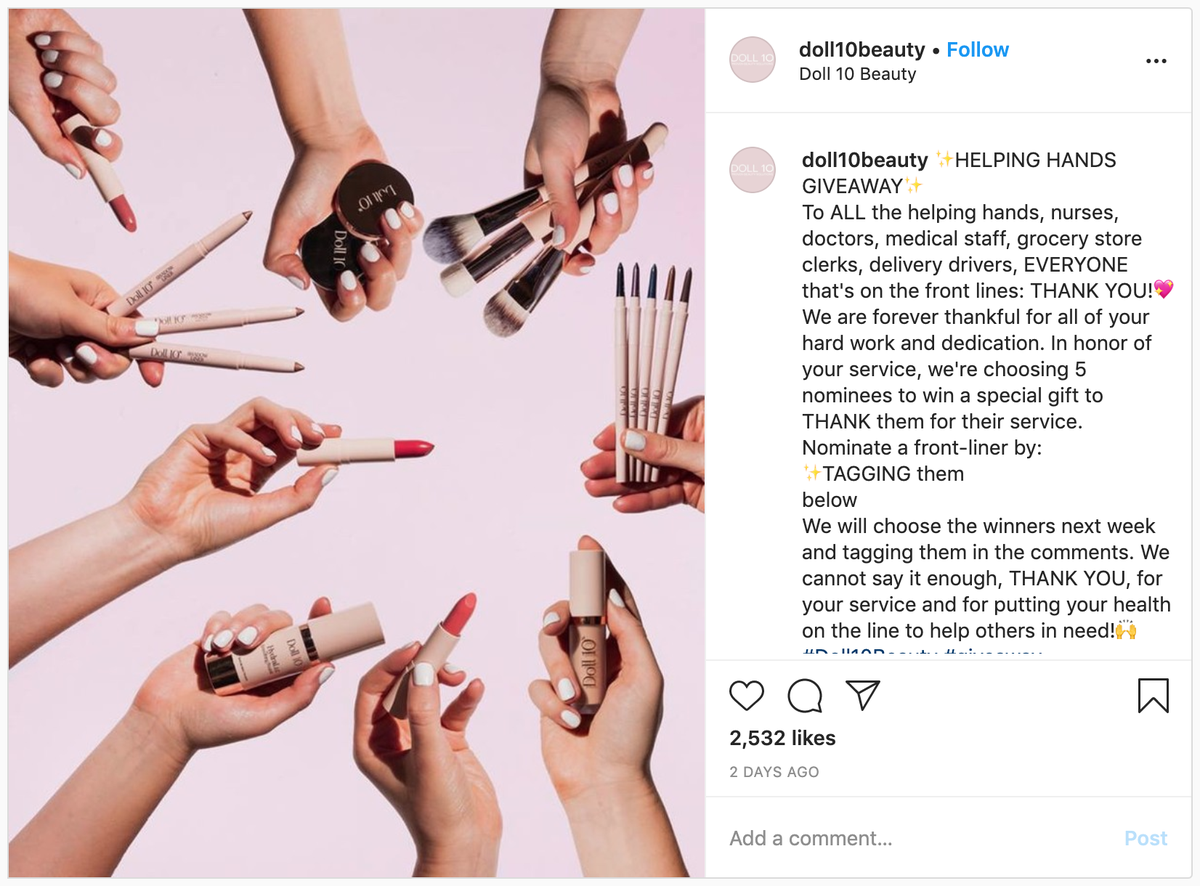 soutěž instagramů - příklad soutěže doll10beauty
