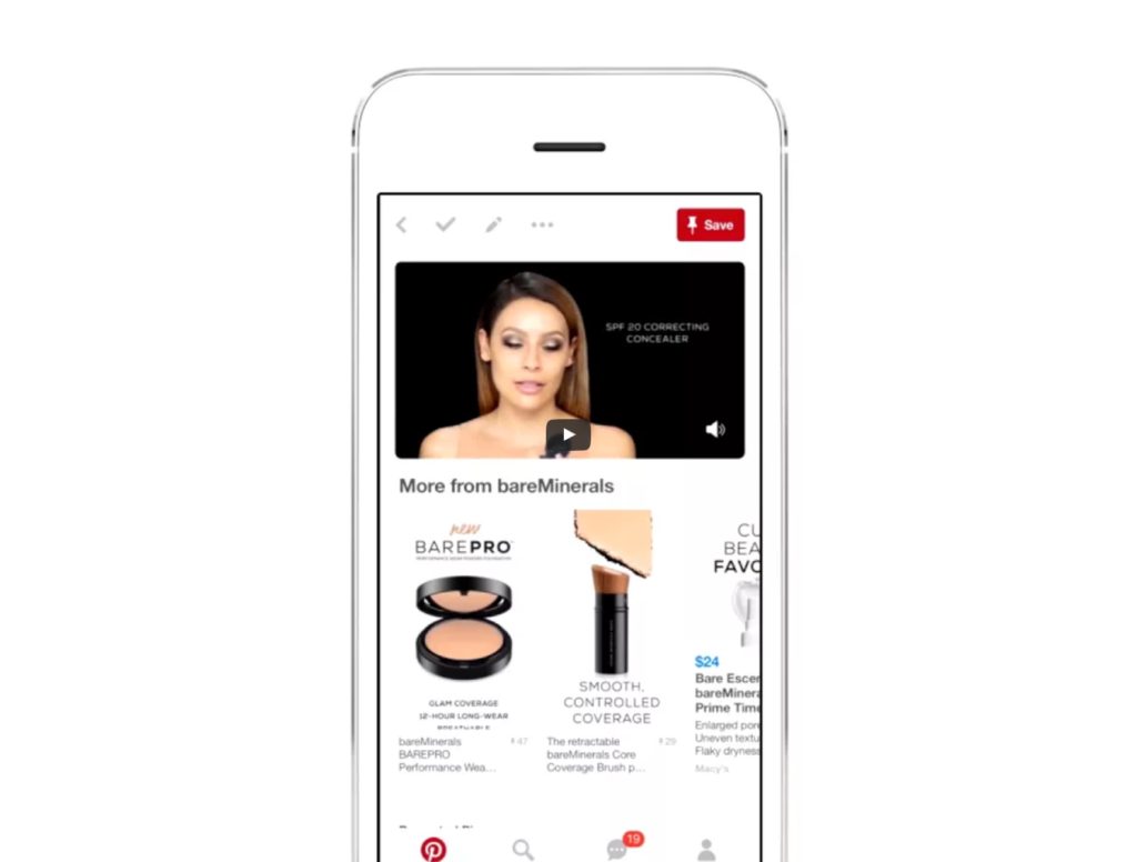 annuncio video pinterest
