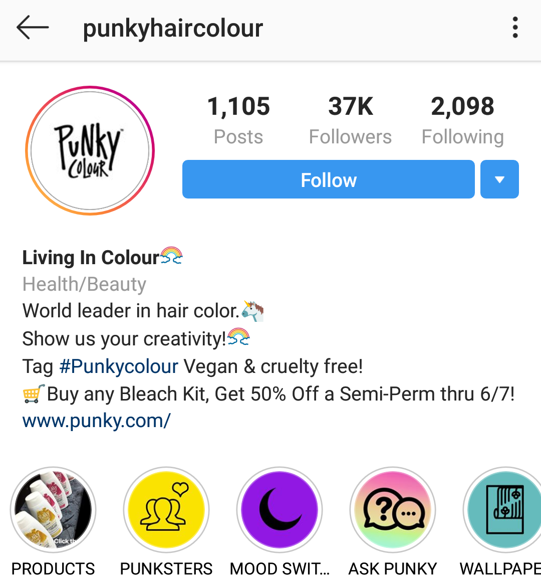 La tua biografia su Instagram è forse il posto più importante per promuovere il tuo hashtag