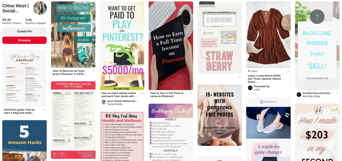 pinterest dimensione ottimale dell