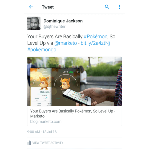 attività di tweet sul cellulare