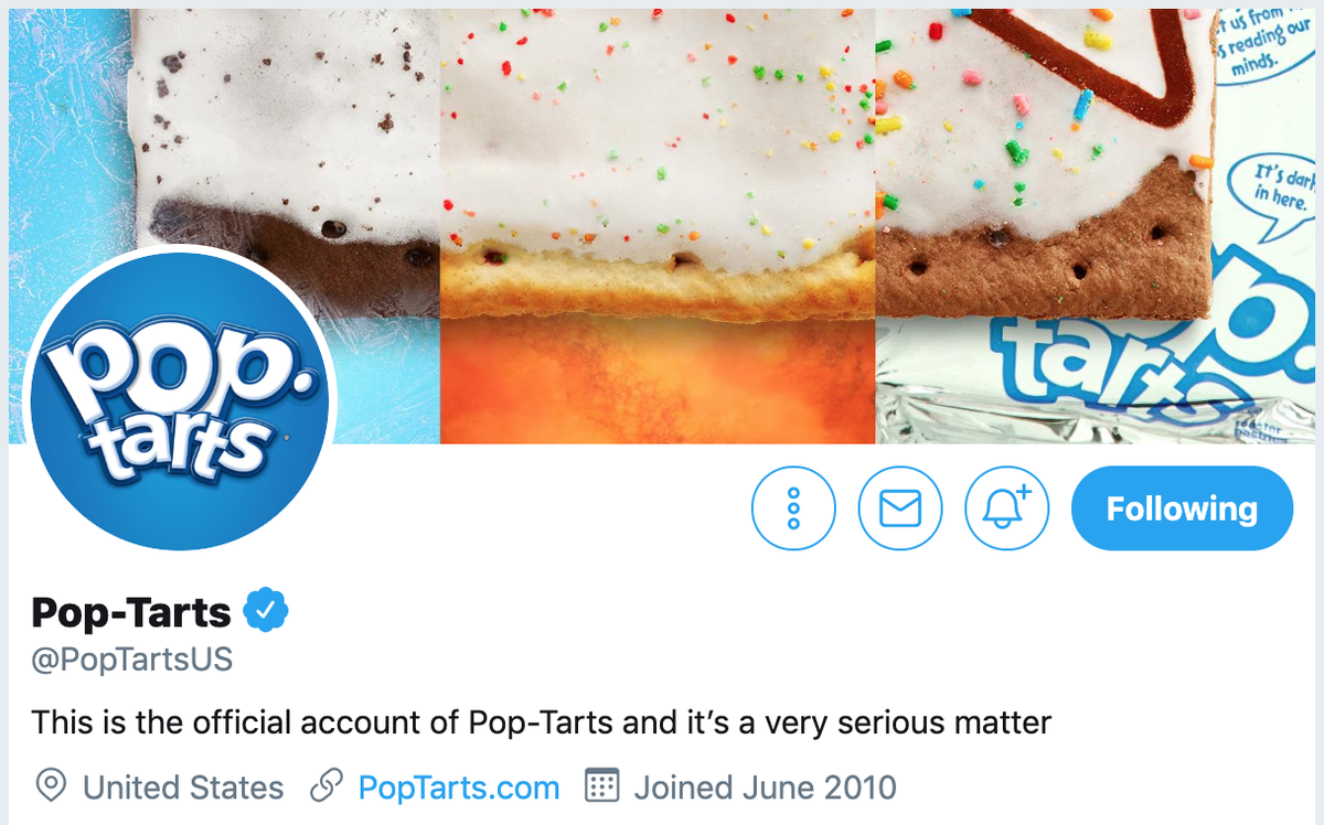 Idee bio per Twitter - Pop-Tarts