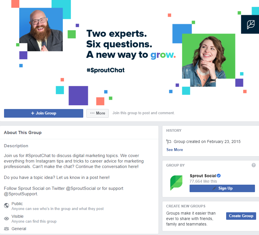 HASHTAGS a Sproutchat Facebook Group