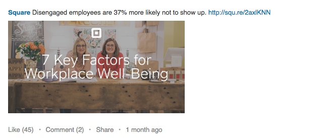 exemple de square linkedin
