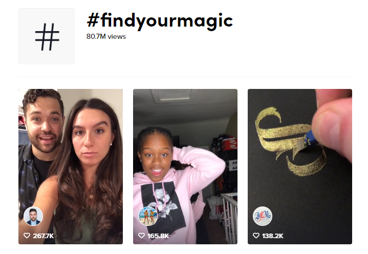 výsledky hledání pro nalezení vaší magické výzvy s hashtagem