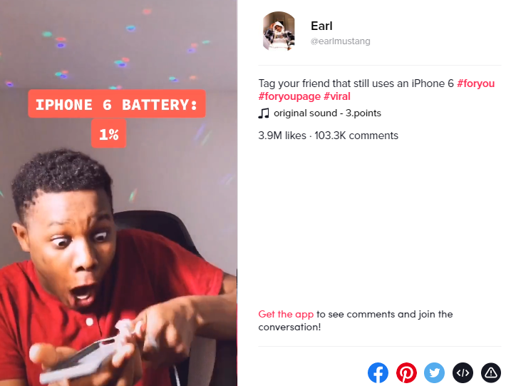 Uživatel tiktok přidává filtry a text do videa