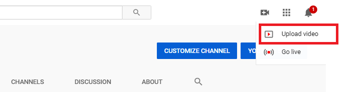 tlačítko nahrávání videa na youtube
