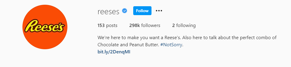 Instagram bio pro Reese