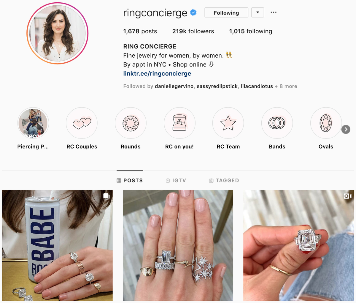 Ring Concierge su Instagram: i migliori marchi da seguire
