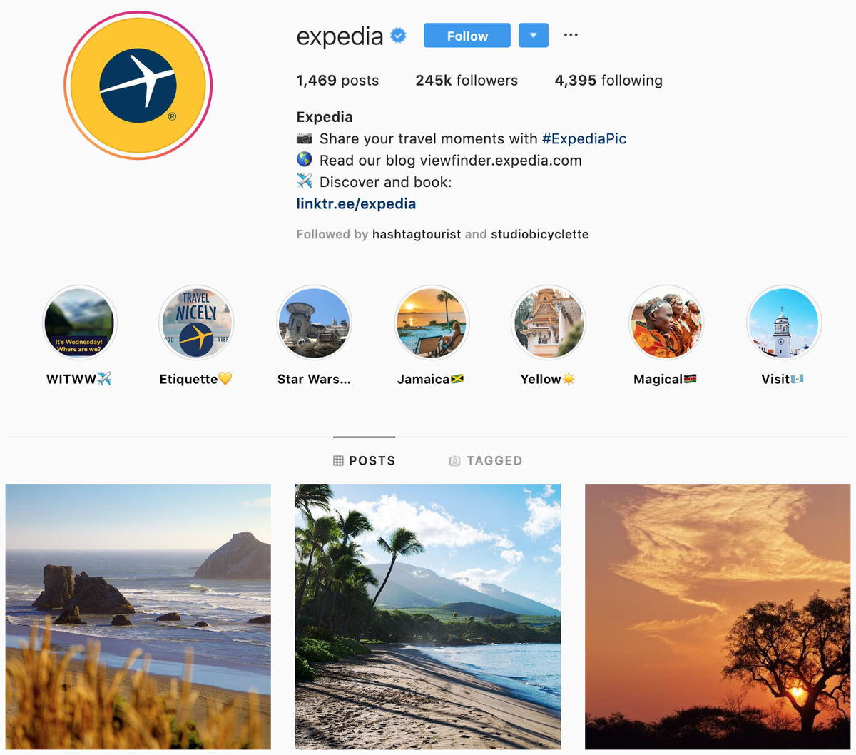 Expedia su Instagram: i migliori marchi da seguire