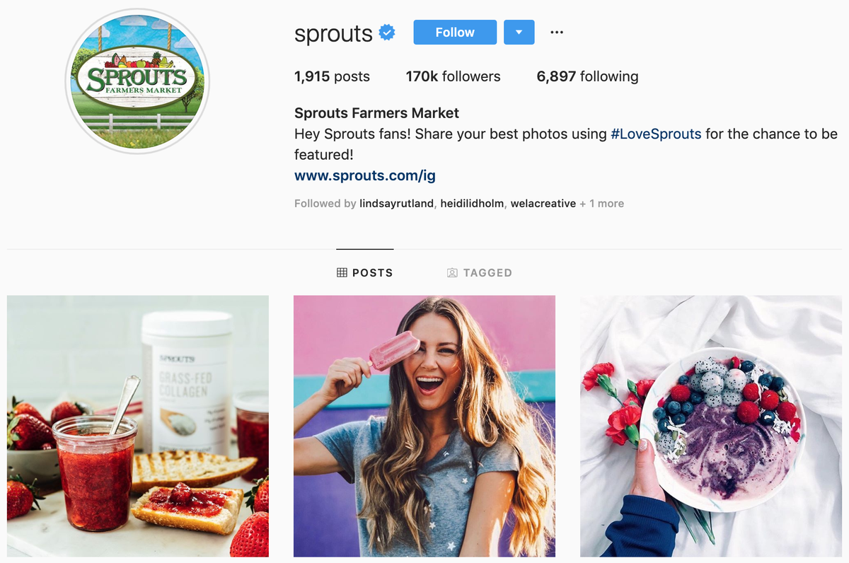 Sprouts su Instagram - I migliori marchi da seguire