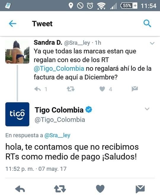 tweet Tigo Colombia