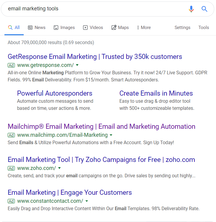 Una ricerca su Google è un solido punto di partenza per condurre ricerche di mercato