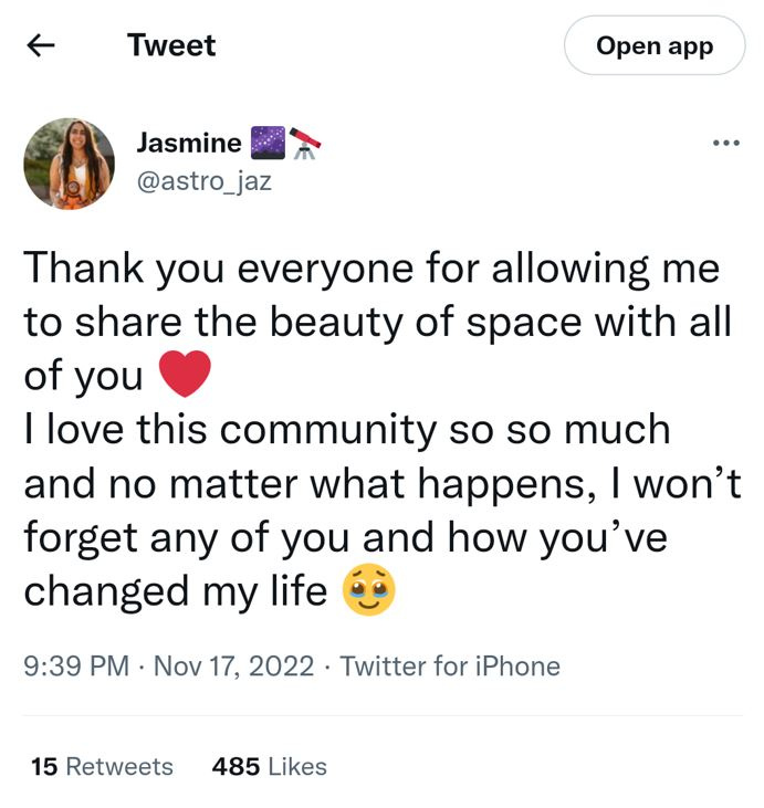   Une capture d'écran d'un Tweet qui prouve qu'il est possible de créer une communauté sur les réseaux sociaux de manière authentique.