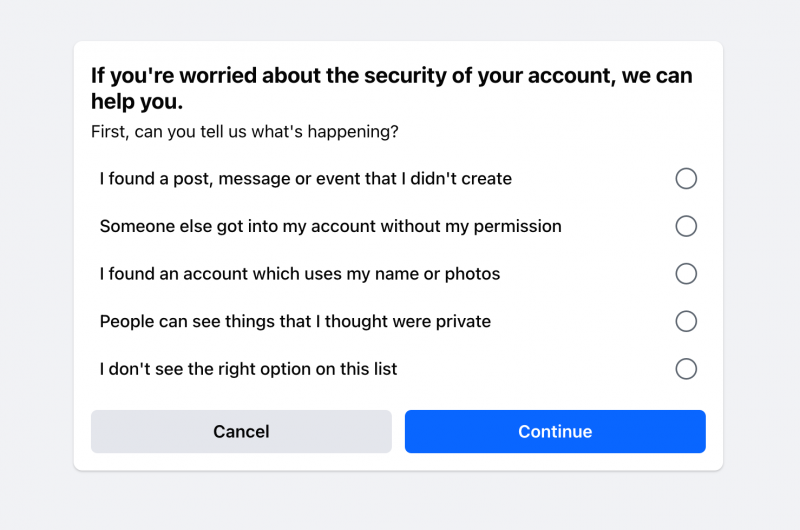   Obrazovka hacknutý Facebook.
