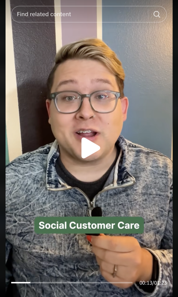   Una publicación social que explica cómo el equipo social de Sprout utiliza herramientas de atención al cliente de Sprout para ahorrar tiempo y trabajar de manera más intencional.