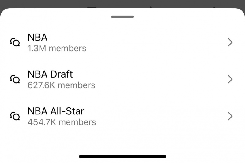   Το ΝΒΑ's Instagram broadcast channels. There is one for the overall NBA league, the NBA Draft and NBA All-Star weekend. 