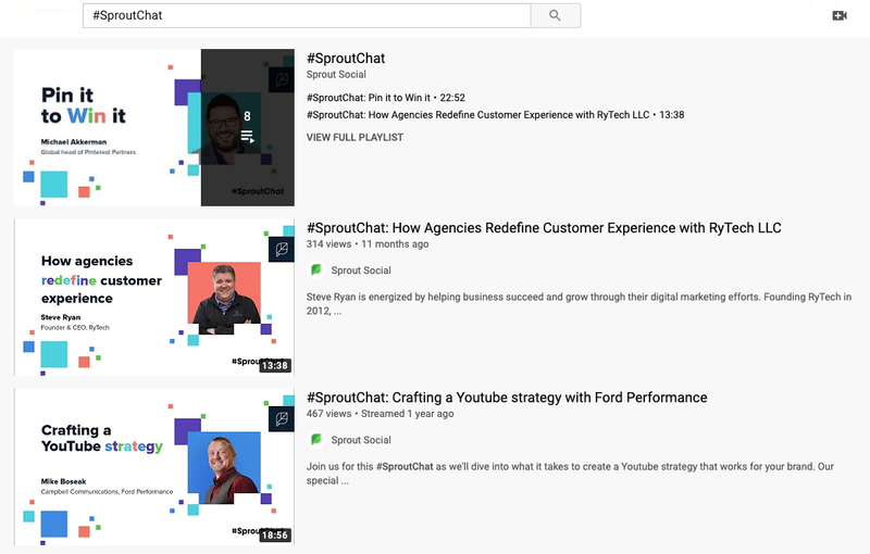 #SproutChat rezultat pretraživanja YouTubea