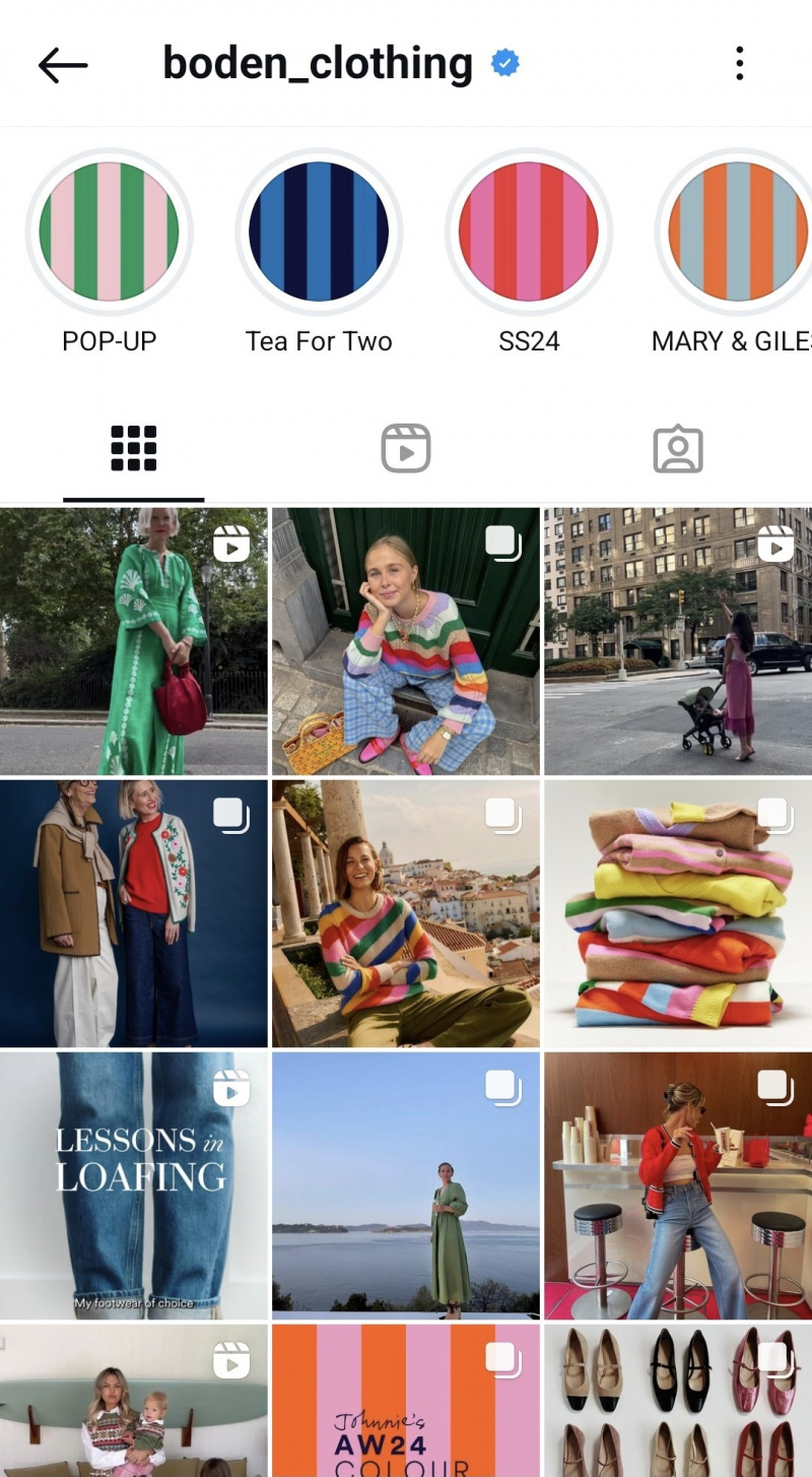   Vloer's Instagram highlighting their people centric images