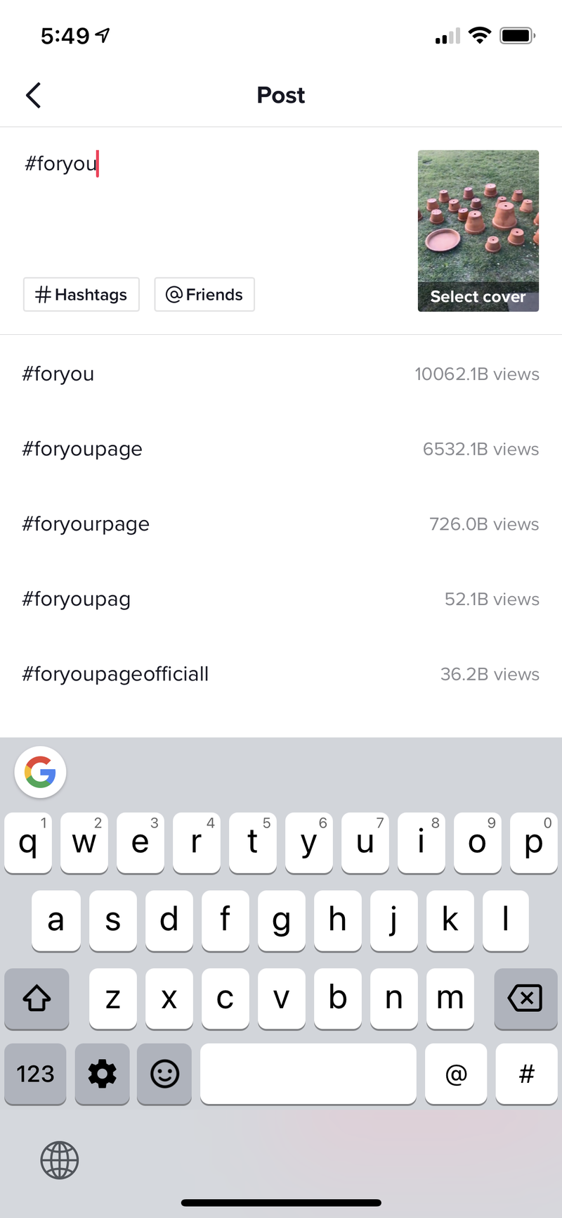 Come verificare la popolarità degli hashtag su TikTok.