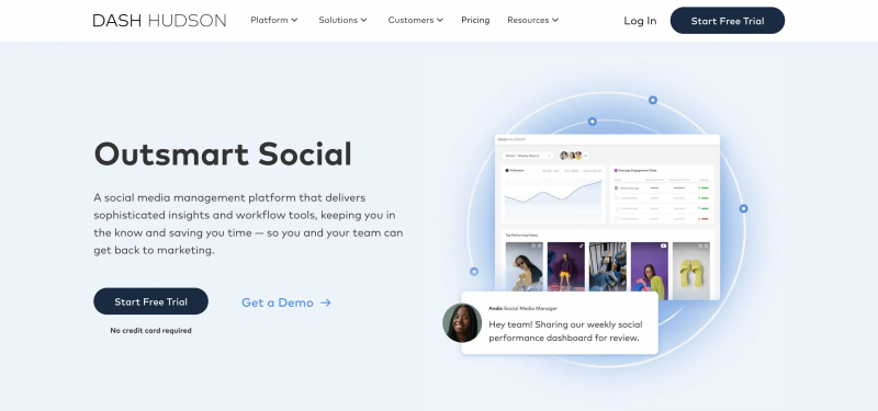   TikTok分析ツールDash Hudsonのスクリーンショット's website