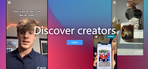   Une capture d'écran de TikTok's Creator Marketplace.