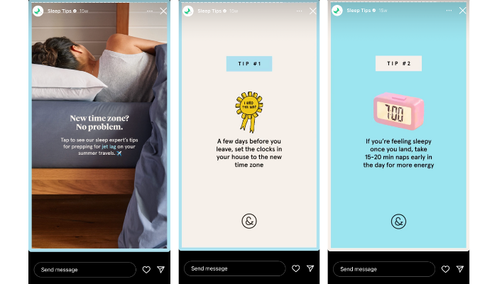 Touffe et Aiguille's story featuring a how to guide to help people sleep better when they travel