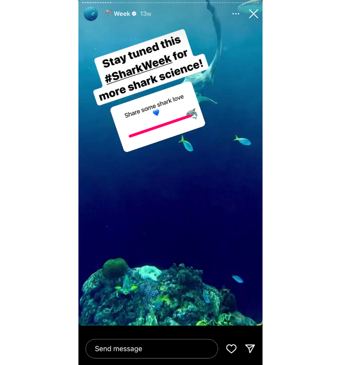 A Story by Shedd Aquarium utilisant un autocollant coulissant