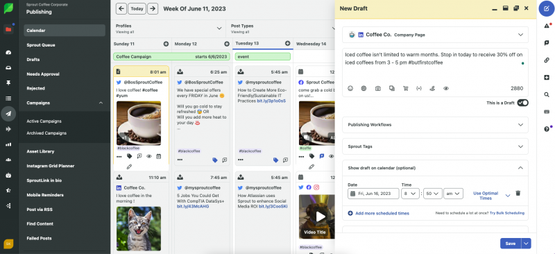 Brote Social's LinkedIn scheduling tool