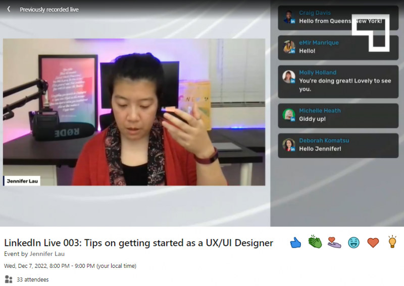   Chat en vivo de LinkedIn en video