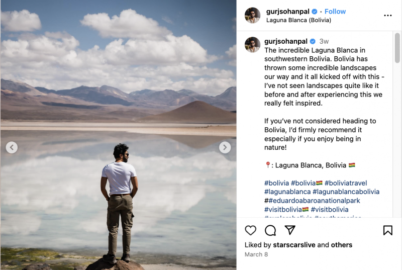   Una publicación de Instagram de Gurj Sohanpal en Bolivia.