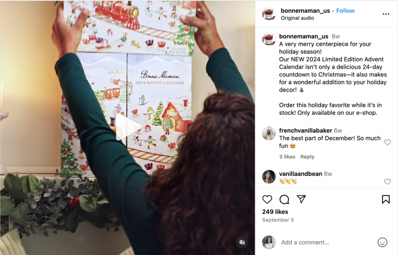   Un video Instagram di Bonne Maman's Advent calendar unboxing 