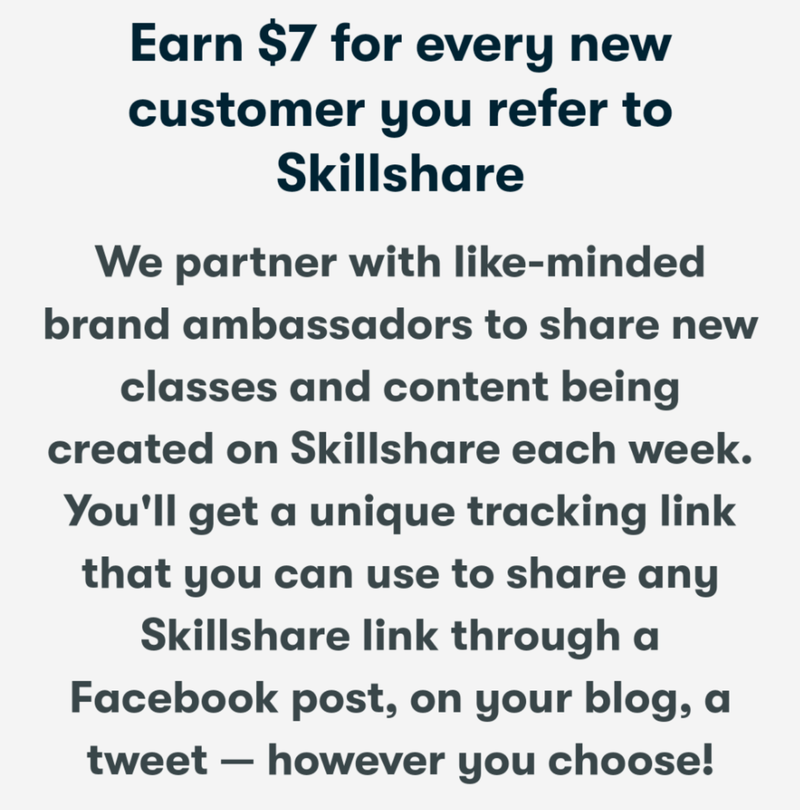 Beneficios del programa de marketing de afiliados de Skillshare