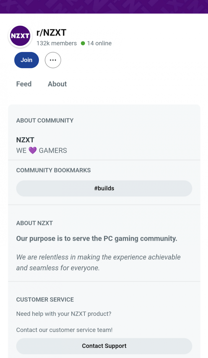   Subreddit dell'assistenza clienti NZXT