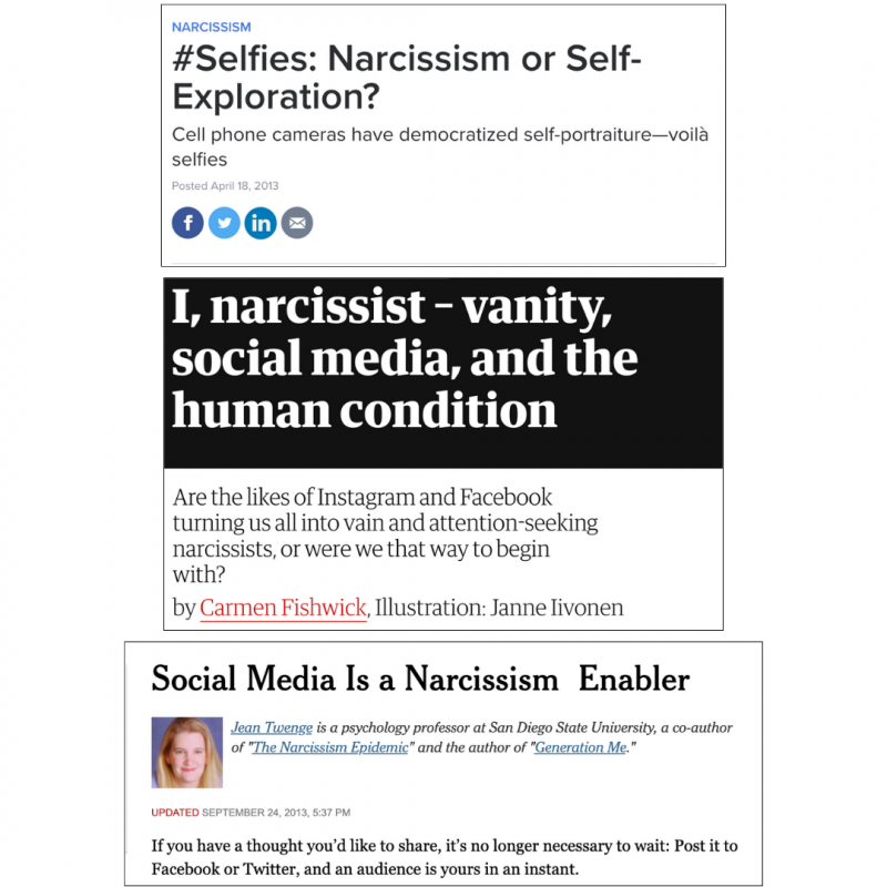 Un tour d'horizon des gros titres de 2013 sur les influenceurs, les médias sociaux et le narcissisme