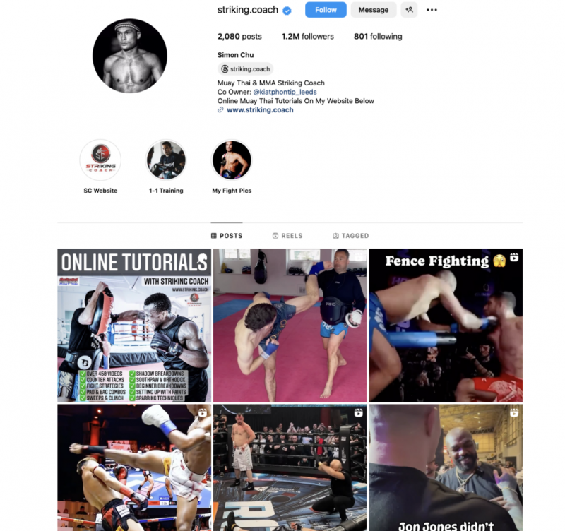   Simon Chu は自身の Instagram にスパーリング動画を投稿しており、彼の Web サイトにはいくつかのオンライン チュートリアルがホストされています。