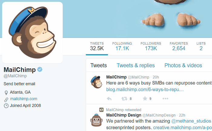 Gif di Mailchimp