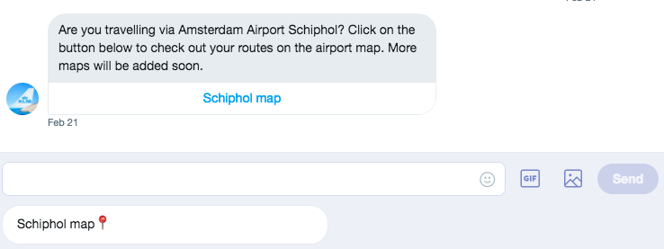   Det britiske forlaget Bloomsbury Books bruker en chatbot med enkle alternativer for brukere å velge å starte en samtale.