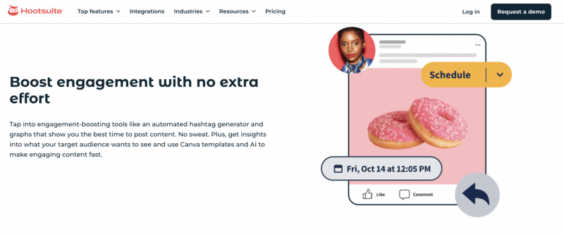   Hootsuite's social media engagement tool