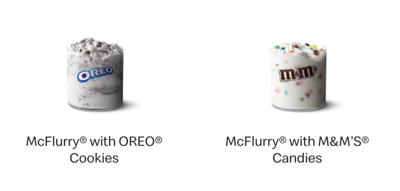   दो मैकडॉनल्ड्स's co-branded McFlurries