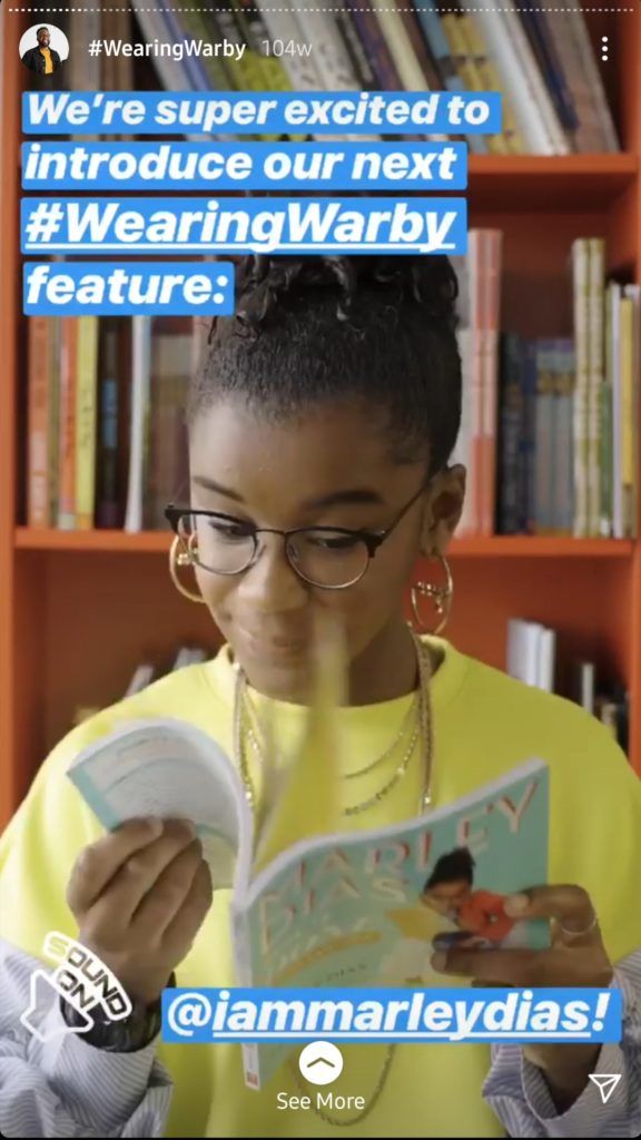 warby parker instagram příběh