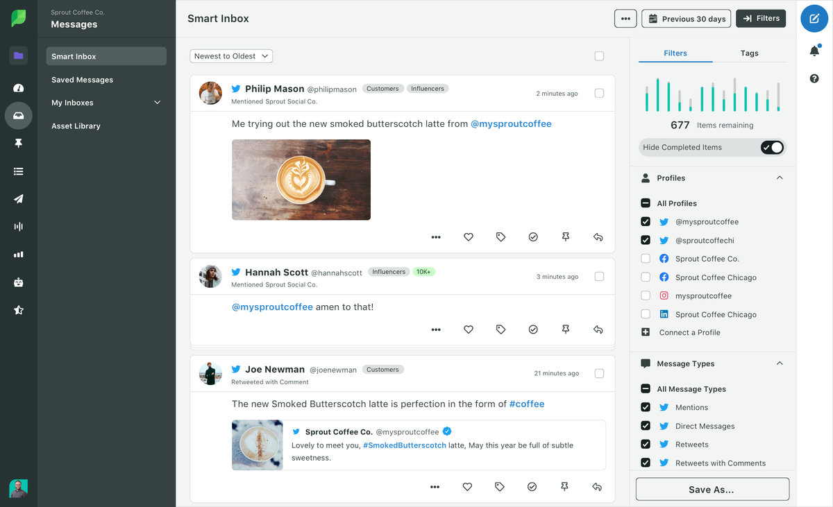 HASHTAGS Smart Inbox Twitter μόνο φίλτρο