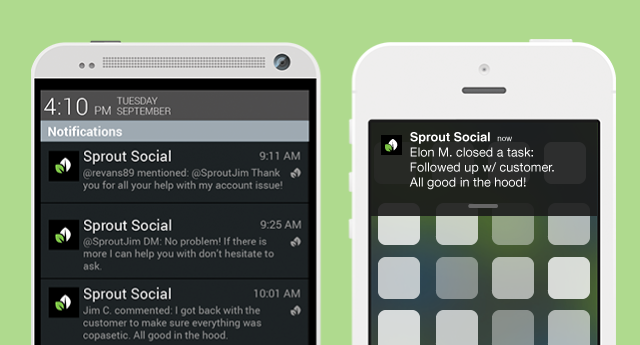 spuntano le notifiche push sui social mobile